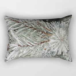 Frosted Pine Needles Rectangular Pillow