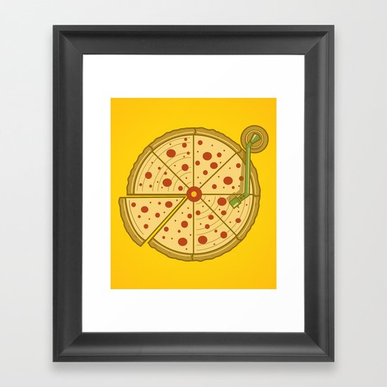 Pizza Vinyl Framed Art Print