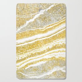 Gold Geode Shimmer Cutting Board