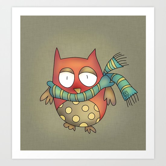 Owl Art Print