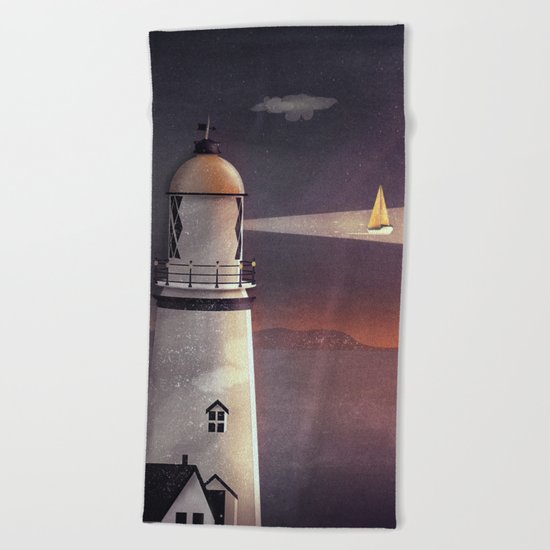 Sea of Light Beach Towel