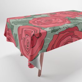 Red Roses Tablecloth