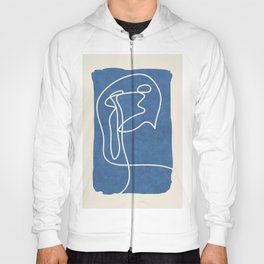 Sophisticated Lines on Blue 4 Hoody