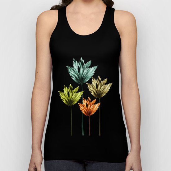 Four Fractal Flowers Unisex Tank Top