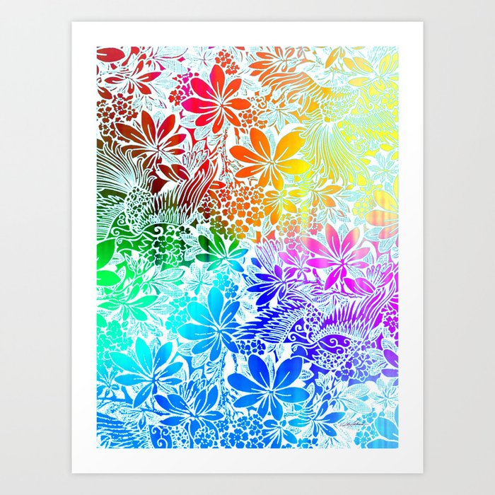 Flying Through Rainbows Art Print