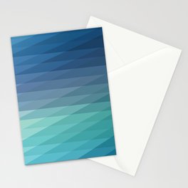 Fig. 042 Blue Geometric Gradient Stripes Stationery Cards