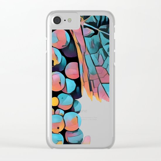 Grapes Clear iPhone Case