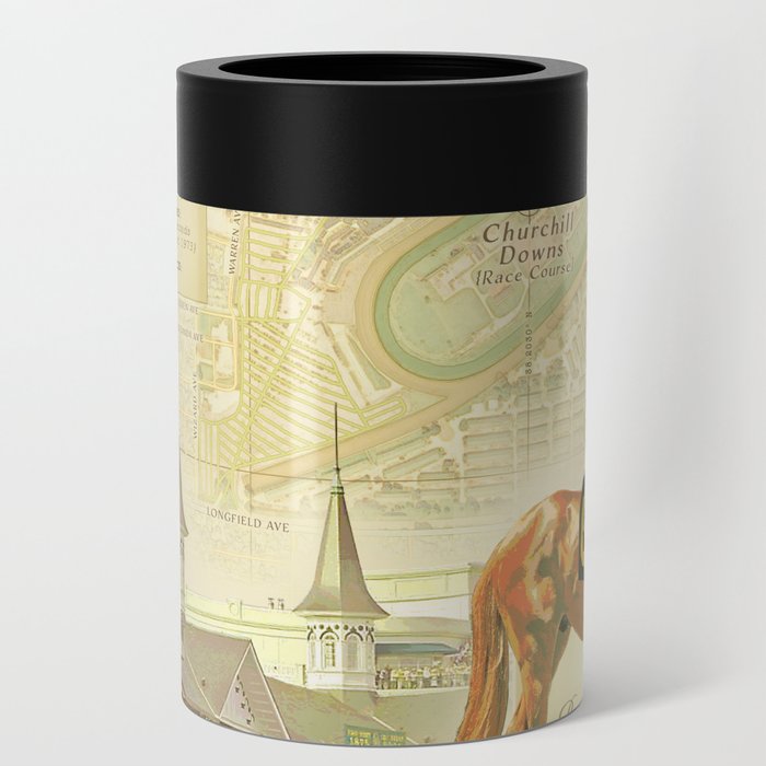 Artistic Kentucky Derby [vintage inspired] Map print Can Cooler