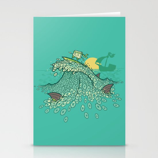 Surfin' Soundwaves Stationery Cards