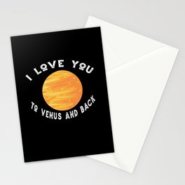 Planet Venus I Love You To The Venus And Back Venus Stationery Card