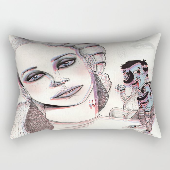 3D Nightmare Rectangular Pillow
