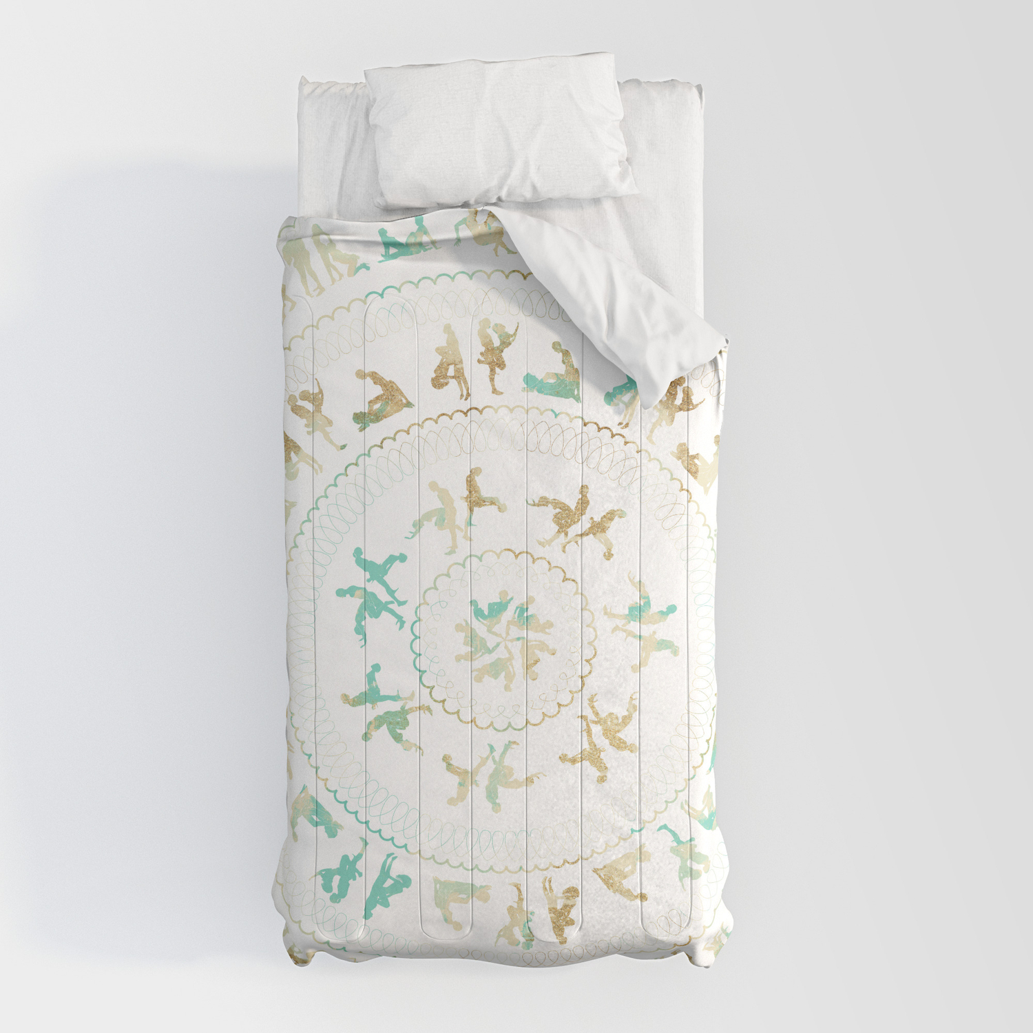 Kama Sutra Mandala Blue And Gold Comforters By Kestreldesign Society6 Check out our green and gold comforter selection for the very best in unique or custom, handmade pieces from our duvet covers shops. society6
