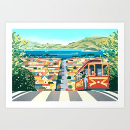 San Francisco Cable Car Art Print