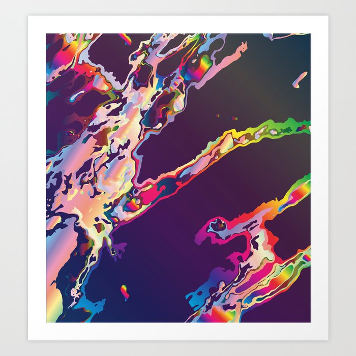 Abstract Gasoline On Water Art Print