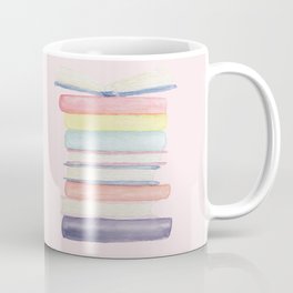 Pastel Book Stack Coffee Mug