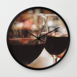 Spain Photography - Two Glasses Of Wine Wall Clock