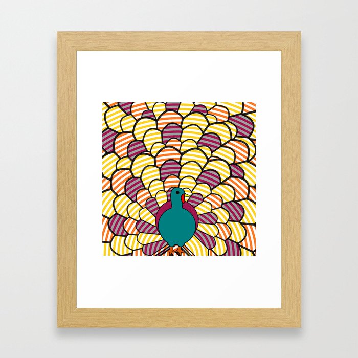 Colorful turkey Framed Art Print