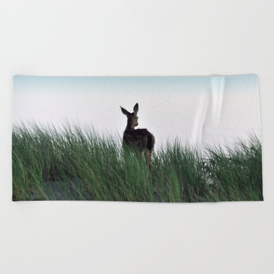 Deer Stop Beach Towel