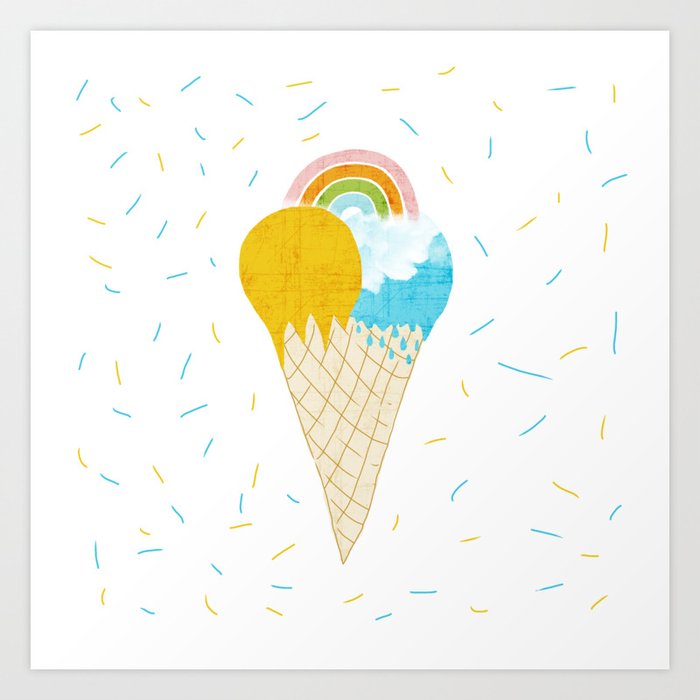 Weather Changes Ice Cream Art Print