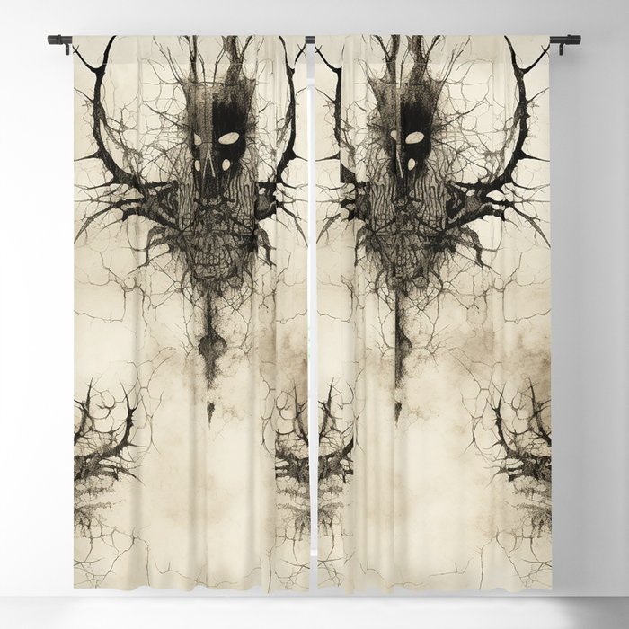 Distressed Gothic Damask Pattern 5 Blackout Curtain