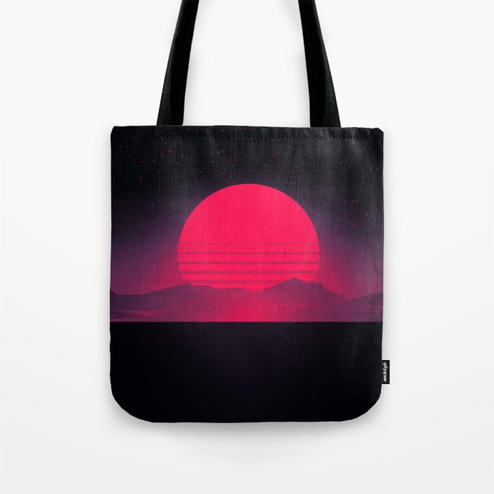 Synthwave Sunset Tote Bag