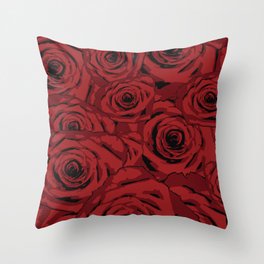 Red Roses Throw Pillow