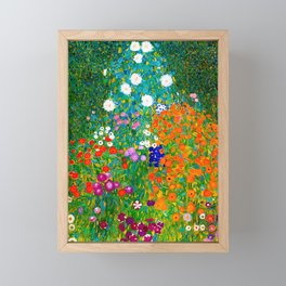 Gustav Klimt - Flower Garden Framed Mini Art Print