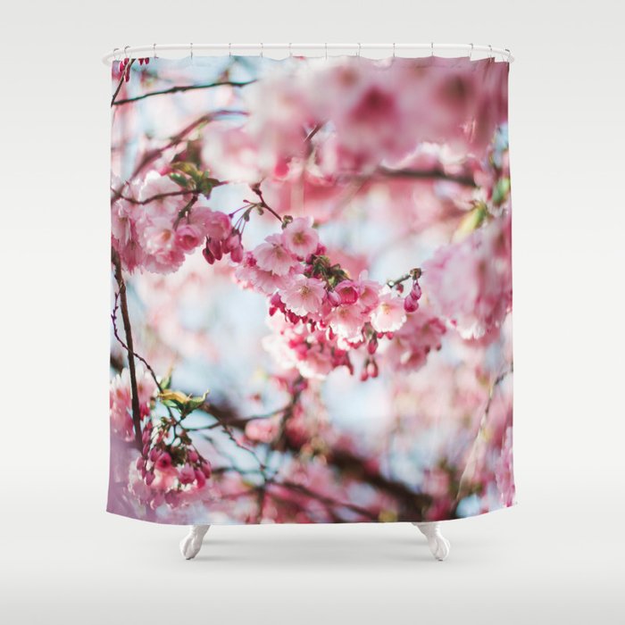 Cherry Blossom, Sakura Flower Shower Curtain
