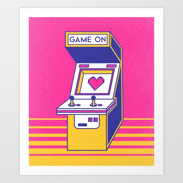 Retro Arcade Video Game Art Print by Tamara Lance Society6
