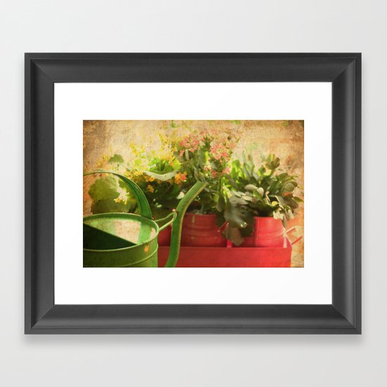 Flower Pots Framed Art Print