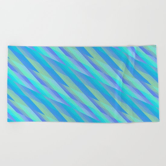 Harmony, geometric patterns abstract in pastels Beach Towel