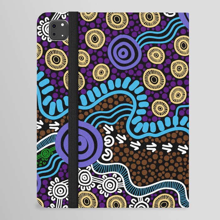 Authentic Aboriginal Art - Untitled (new) iPad Folio Case