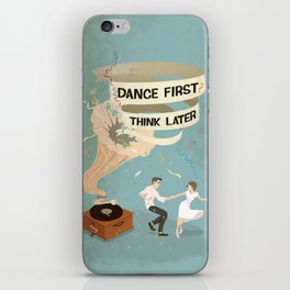 Gramophone couple swing dance iPhone Skin