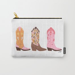 Pink Cowboy Boots  Carry-All Pouch