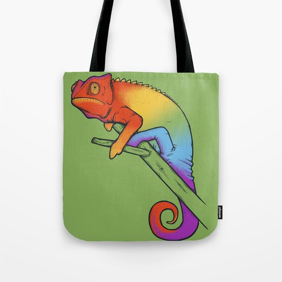 Confused chameleon Tote Bag