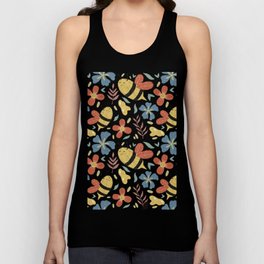 Cute Honey Bees and Flowers Tank Top