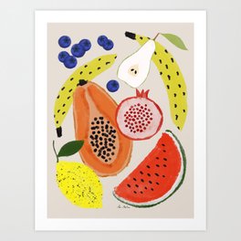 Acrylic Fruits  Art Print