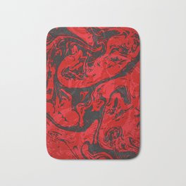 Black & Red Marble II Bath Mat | Graphicdesign, Liquid, Texture, Black, Blood, Graphic, Black Redmarble, Artistic, Ink, Color 