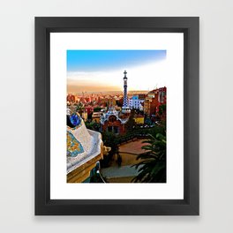 Barcelona - Gaudí's Park Güell Framed Art Print
