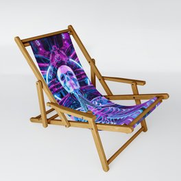 Gothic Harmony Science Fiction Cyberpunk Skeleton Meditation Sling Chair