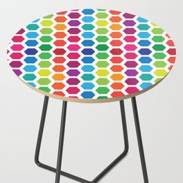 Rainbow Hexies Pattern Design Side Table