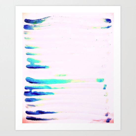 Colorful Seaside Stripes Art Print
