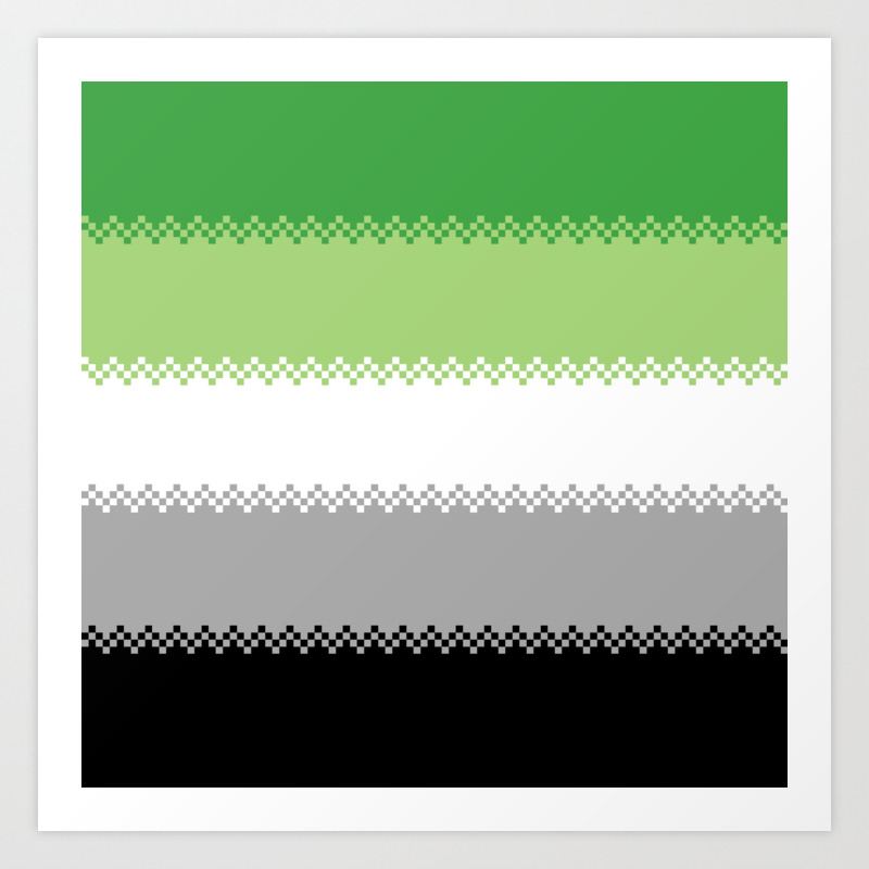 Pixel Pride Aromantic Pride Flag Art Print By Rogueonethousan Society6