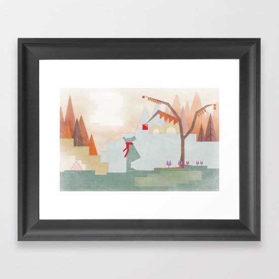 Fashionable Bear Framed Art Print