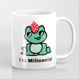 Strawberry Frog Saying I'm Millennial Funny Coffee Mug
