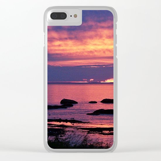 Sunset on the Mighty St-Lawrence Clear iPhone Case