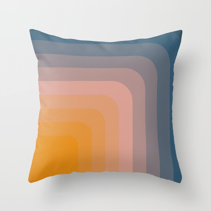 Retro 70s Gradient Cassette Throw Pillow