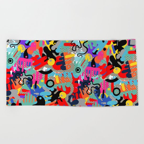 Color blobs 002 Beach Towel