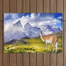 Patagonia landscape in Torres del Paine, Chile Outdoor Rug
