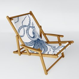 Blue nautical vintage octopus illustration Sling Chair